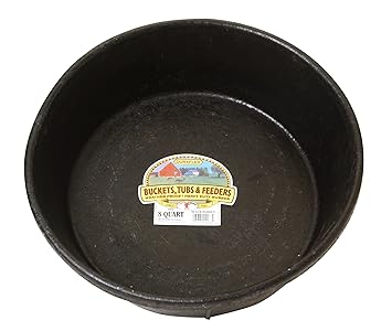 Miller Manufacturing HP8 Rubber Feed Pan for Dogs and Horses, 8-Quart