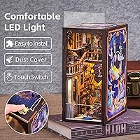 Vista 13 de CUTEBEE Kit de Rincón de Libros, Kit de Casa en Miniatura DIY Booknook, Casa Pequeña, Rompecabezas de Madera 3D, Kit de Casa de Muñecas para Adultos