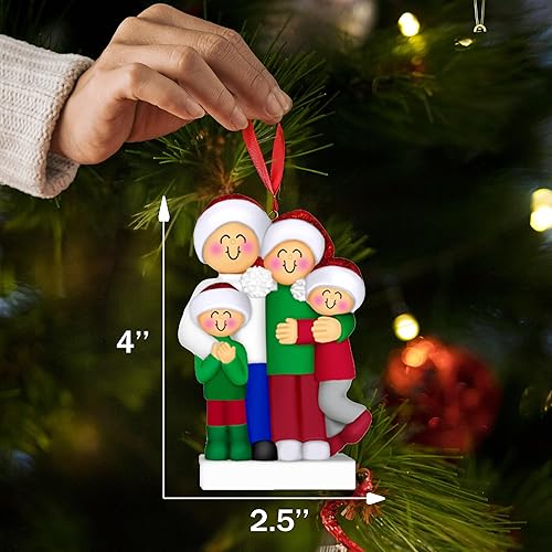 Miniatura 22 de Adornos de Navidad familiares 2024 para árbol familiar, adorno personalizado para familia de 6, adorno de familia de seis, adorno para nietos