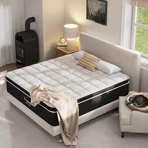 Full Size Mattress, 12 Inch Hybrid Full Bed Mattress with Gel Memory Foam and Pocket Springs, Comfort Bed in a Box, Pressure Relief & Breathable Fabric, Non-Fiberglass, CertiPUR-US, Medium Firm