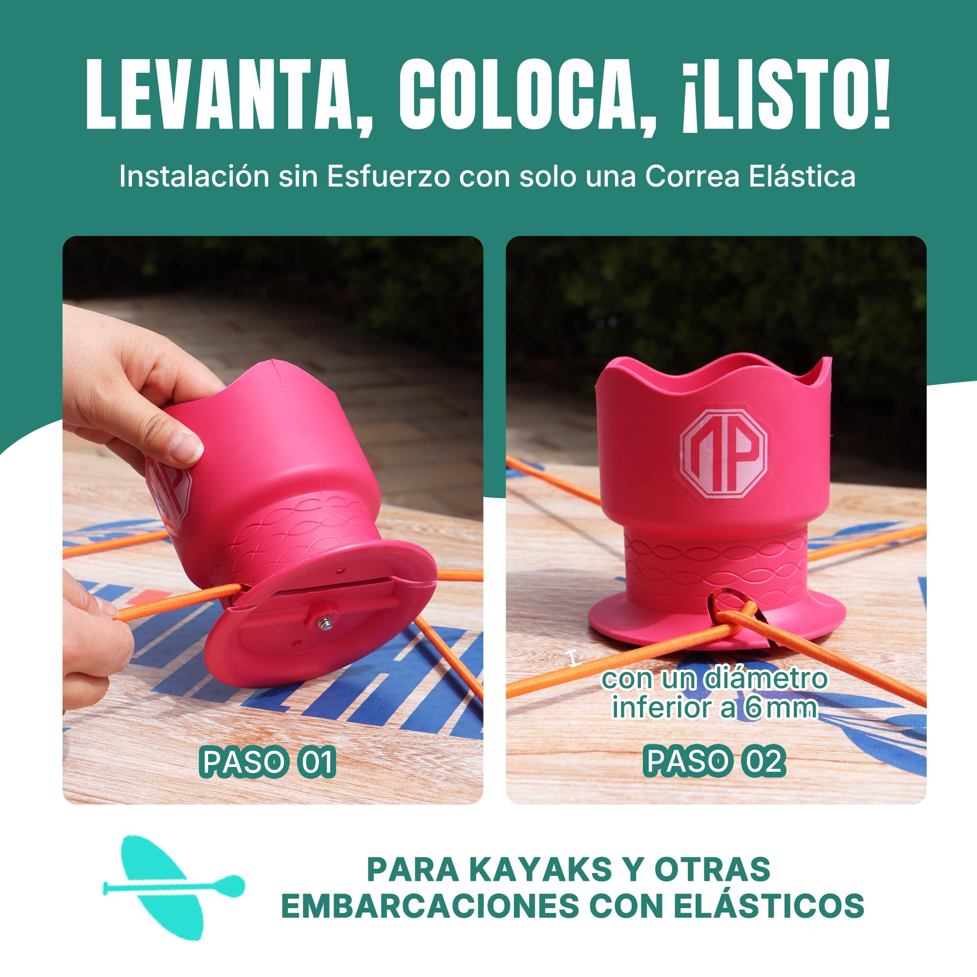 niphean Portavasos para Tabla Paddle Surf Hinchable, Accesorio Versátil | Portavasos para Tabla Paddle Surf Resistente y Estable, Kayak y Barco, Soporte Universal para Botellas Grandes