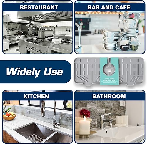 Miniatura 9 de FFD - Protector de silicona para grifo de fregadero de cocina, protector contra salpicaduras para fregadero de cocina, protector contra salpicaduras