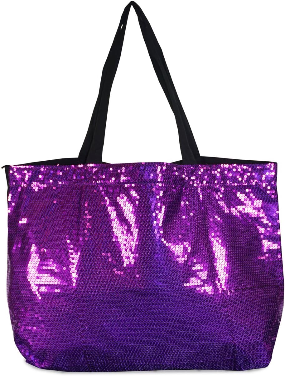 NGIL Sequin X Large Tote Bag (Purple)