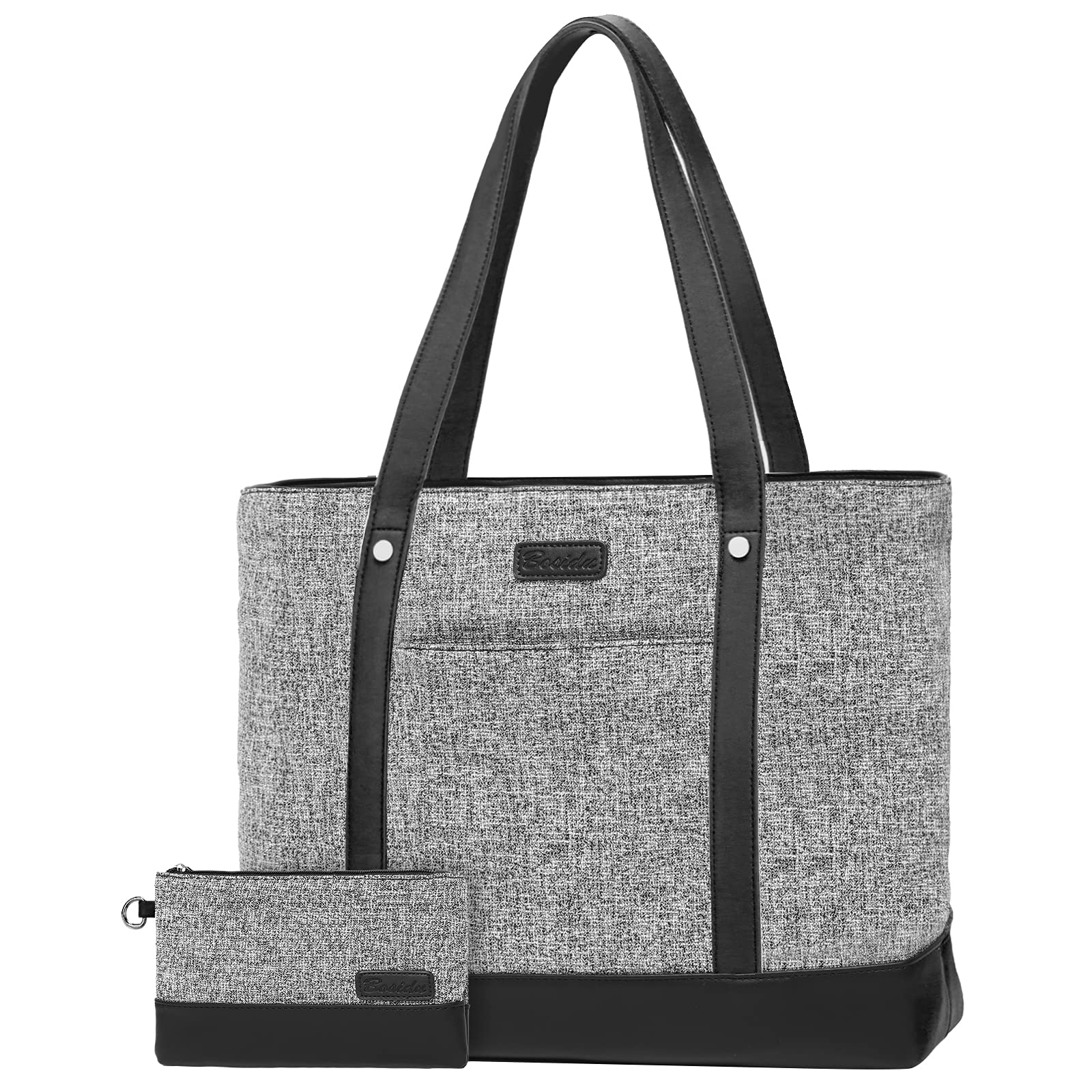 Laptop Tote Bag for Women, Water Resistant Canvas Womens Work Tote Bag, Large Capacity Shoulder Bag Fits 15.6 inches Laptop