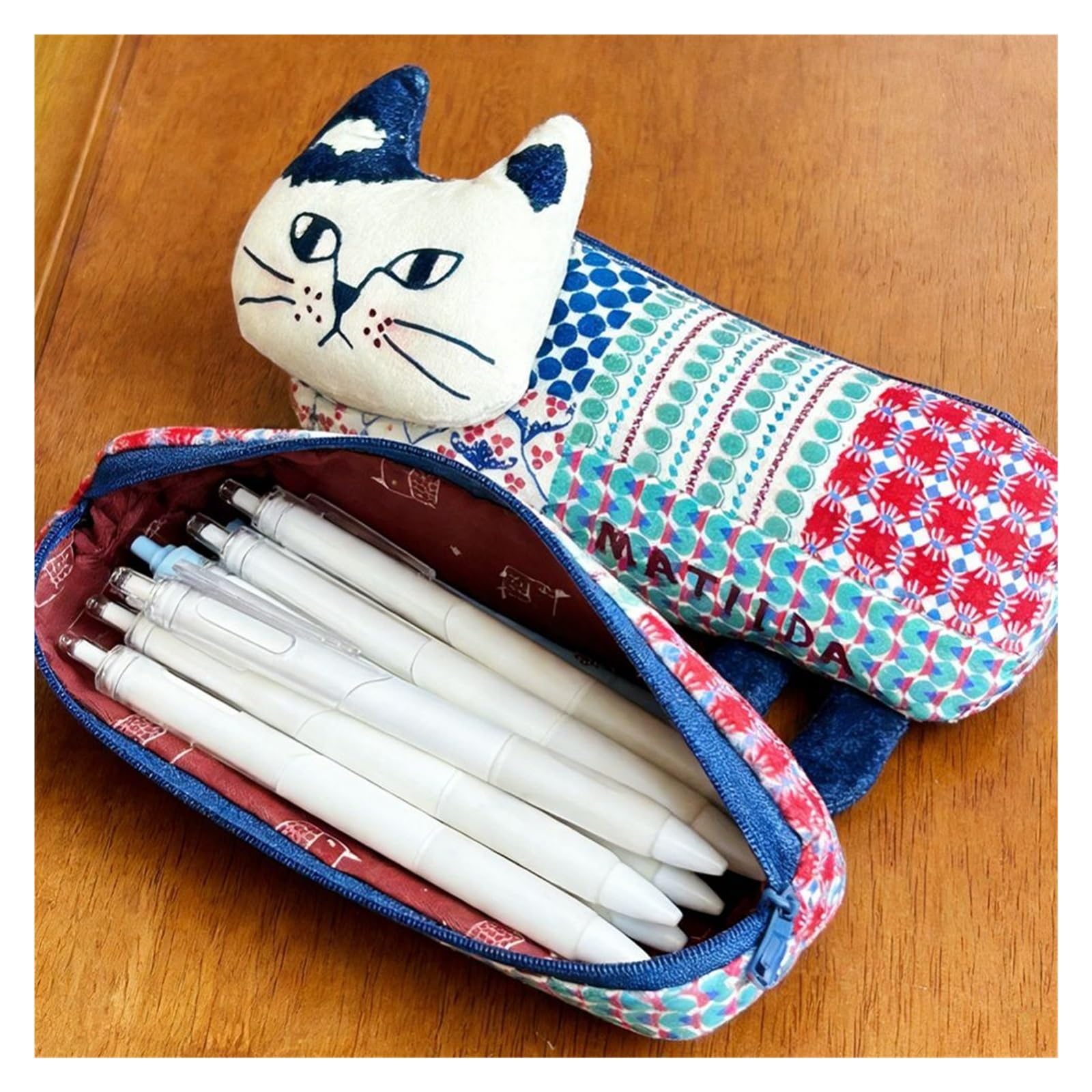 Astuccio for gatti for la scuola | Borsa for il trucco di grande capacità, portatile, multifunzionale, organizer for cancelleria