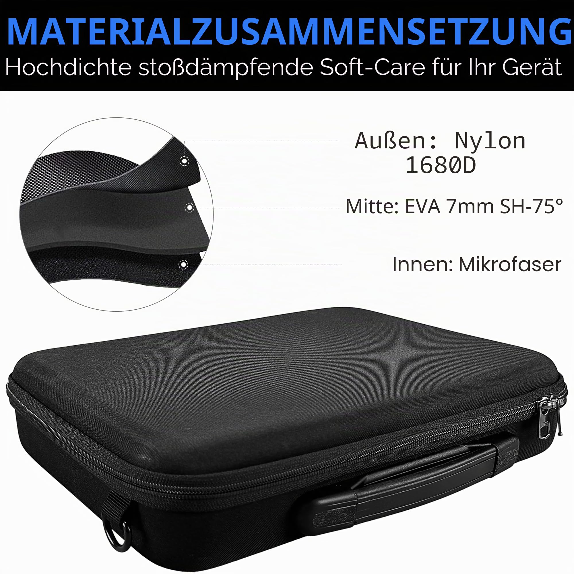Musiin Audio-Sampler-Tasche, kompatibel mit Teenage Engineering EP-133 K.O. II/EP-1320 Medieval Sampler, mit Kabelfach und Netztasche oben, tragbare Tasche für Musikausrüstung