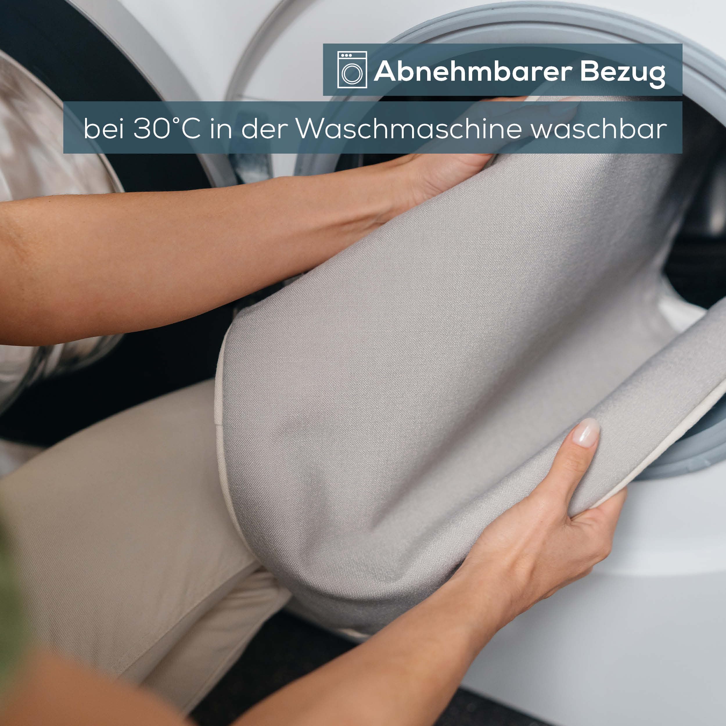 Beurer MG 139 Akku-Massagekissen mit Wärmefunktion, kabelloses Shiatsu-Massagekissen, zuschaltbare Wärme, hergestellt aus recyceltem Material, Maschinenwaschbar, Abschaltautomatik, 40 x 40 cm, Mint