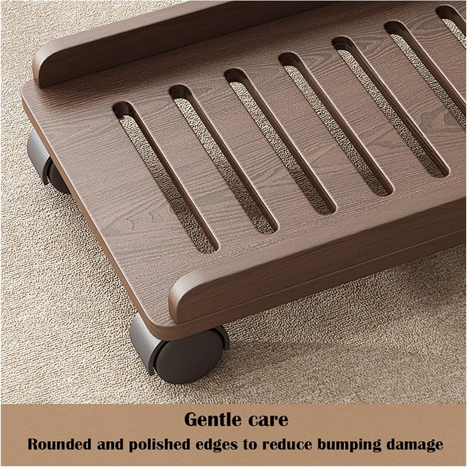 Desktop Pc Tower CPU Stand Computer Tower Stand Cart Floor PC Stand CPU Holder with 4 Caster Wheels Under Desk PC Stand Base