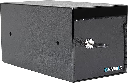 Caja fuerte de acero con una sola llave para dinero en efectivo y caída, 12 x 6 x 6 pulgadas