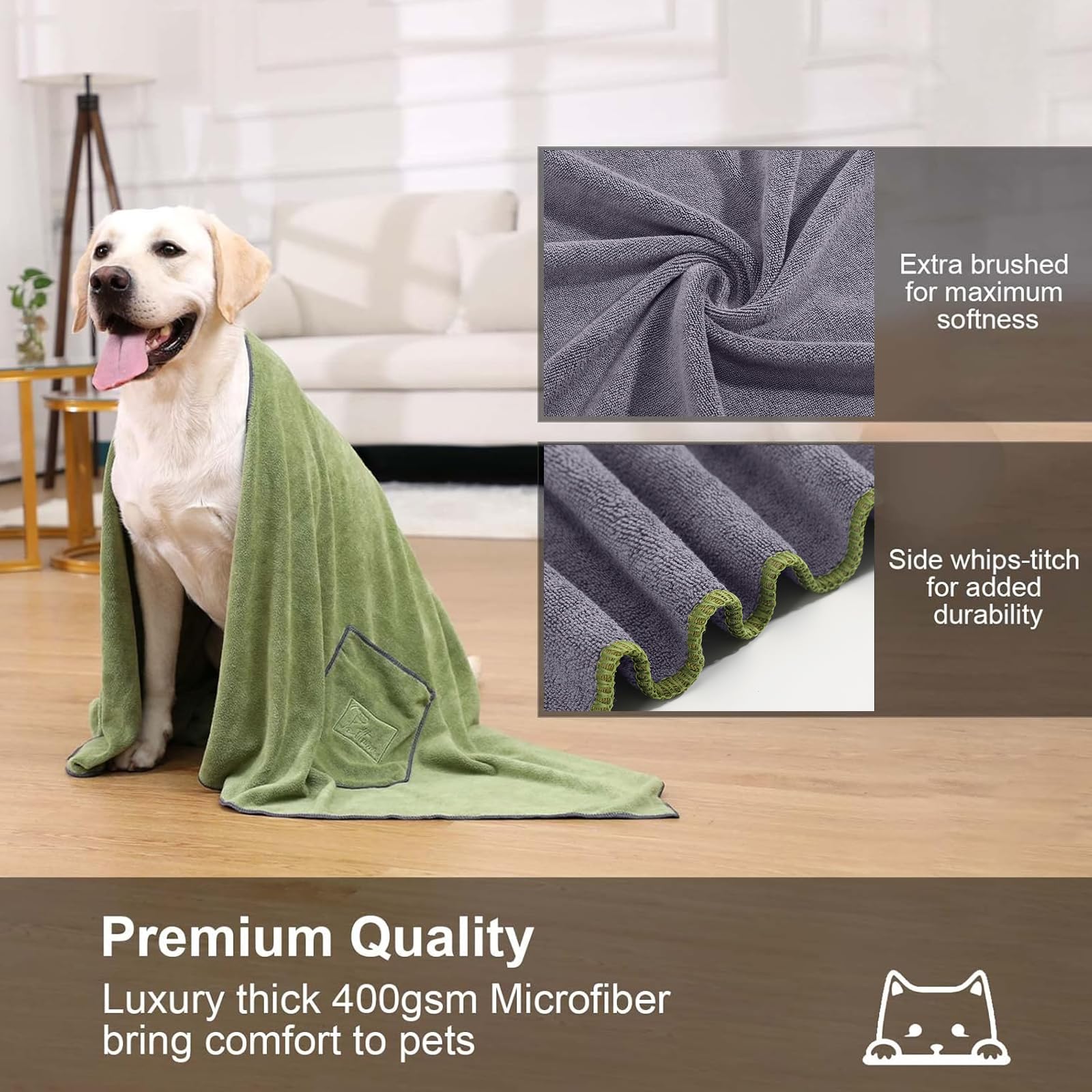 Accesoire Chien Serviette Pour Chien Extra Absorbante,en Microfibre ... - Rakuten Accessoire Pour Chien