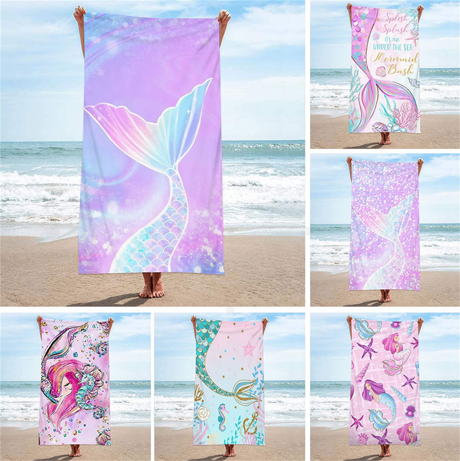 Lubibi Serviette De Plage Microfibre 160 * 80cm, Grande Serviette De