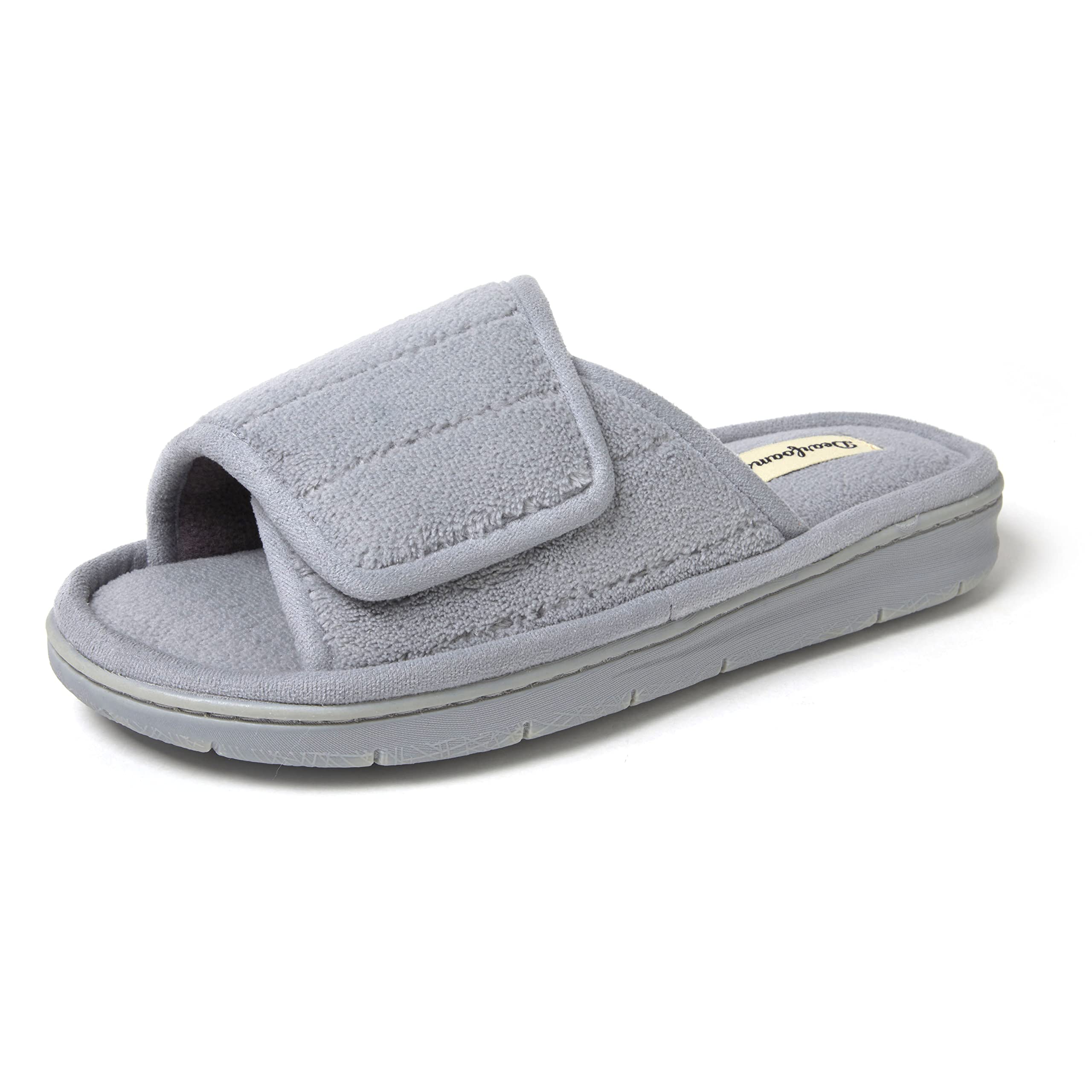 DearfoamsWomen's Adjustable Indoor/Outdoor Machine Washable Memory Foam Slide
