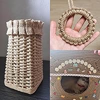 Vista 6 de Cuerda de yute de 0.157 in, cuerda trenzada de yute de 164 pies, cuerda de cuerda gruesa y resistente para obras de arte de bricolaje, agrupación