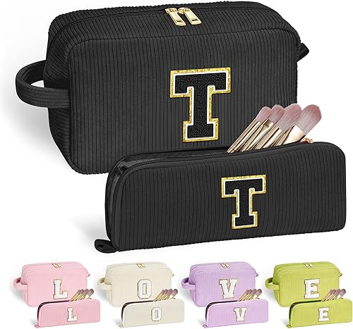 Miniatura 39 de YOOLIFE 2 bonitas bolsas de maquillaje de viaje, bolsa de maquillaje, bolsa de cosméticos, bolsa de brochas de maquillaje para adolescentes, niñas,