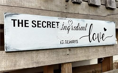 Miniatura 5 de Letrero con texto en inglés "In This Kitchen We Lick The Spoon" de 4 x 16 pulgadas, decoración de cocina de campo para pared, letreros de decoración