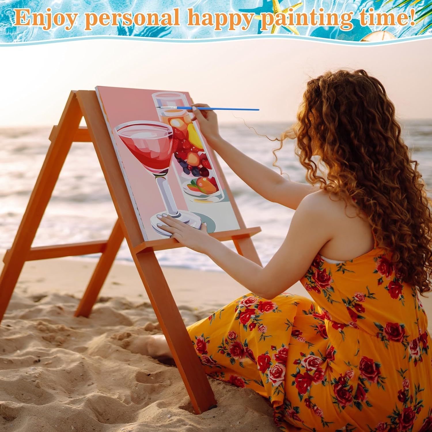 Humyoun 12 Pack Paint by Numbers Kit for Adults Beginners DIY Acrylic Oil Painting Paint by Number Kits Drawing Paintwork on Canvas Without Frame for Home Decor 9 X12 Inch(Summer Fruit Style)