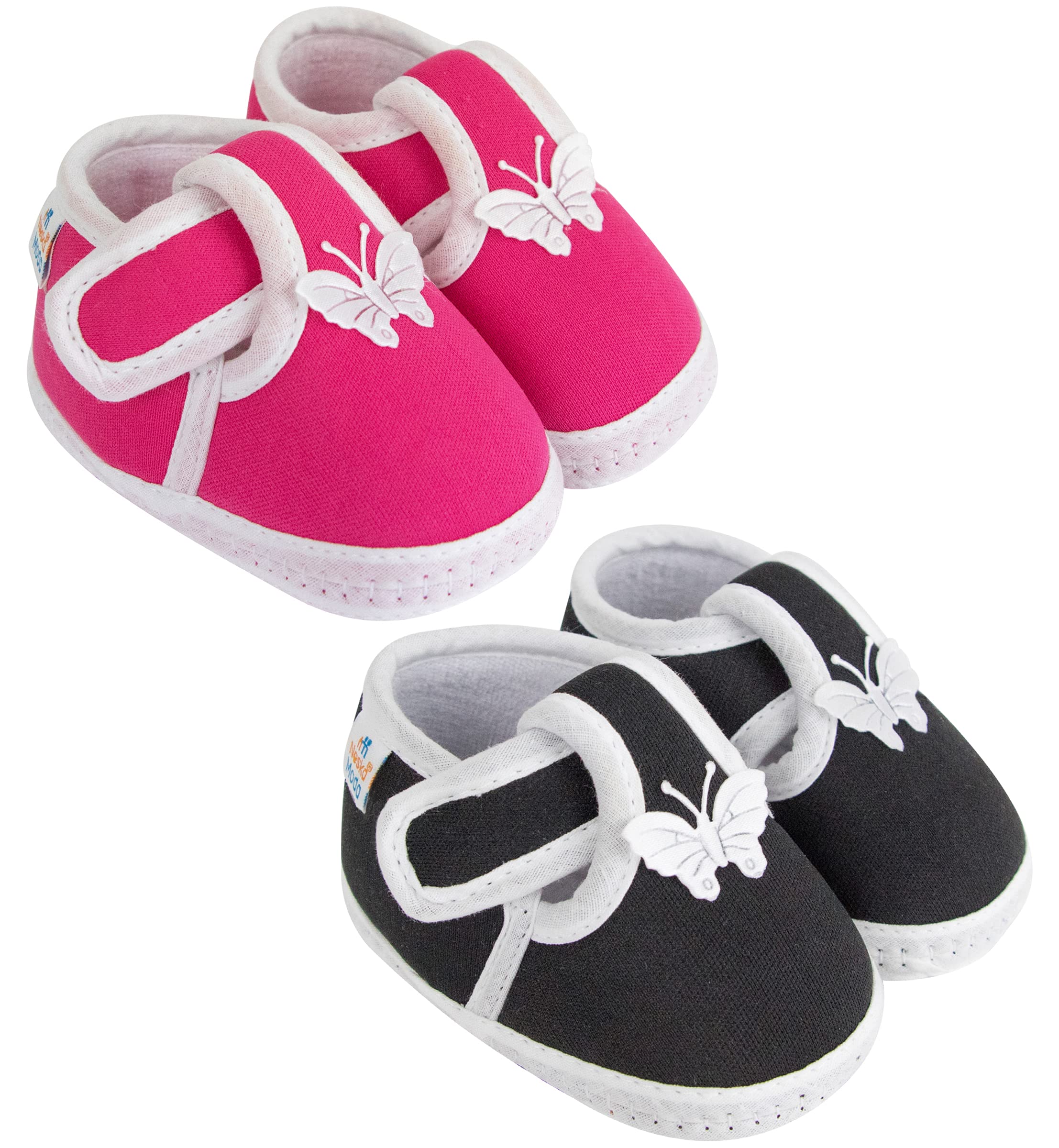 Pack of 2 Unisex Baby Booties (Pink,Black)-image-29