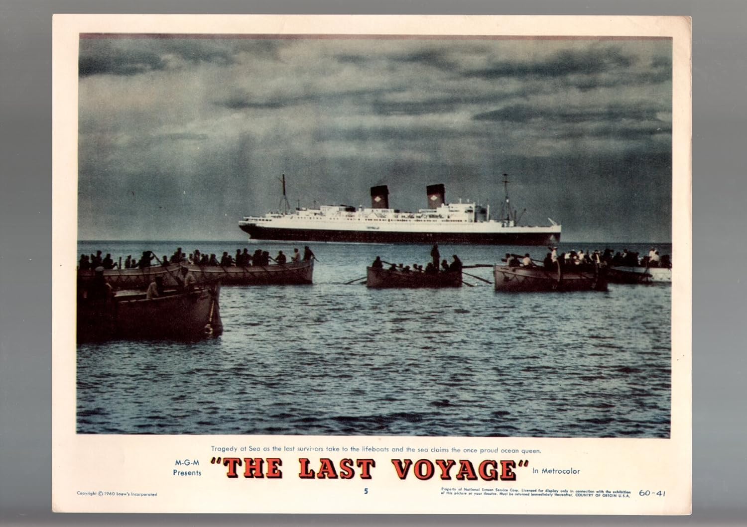 Amazon.com: MOVIE POSTER: LAST VOYAGE-1960-ROBERT STACK-DOROTHY MALONE ...
