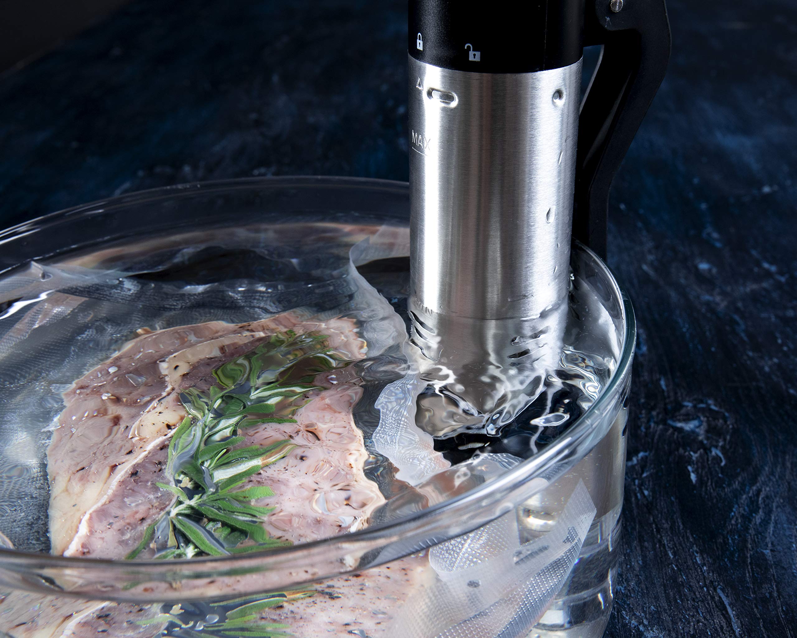 Gastronoma 18310009 WIFI Sous Vide Stick Garer, APP en alemán, 1000 W, diseño de acero inoxidable