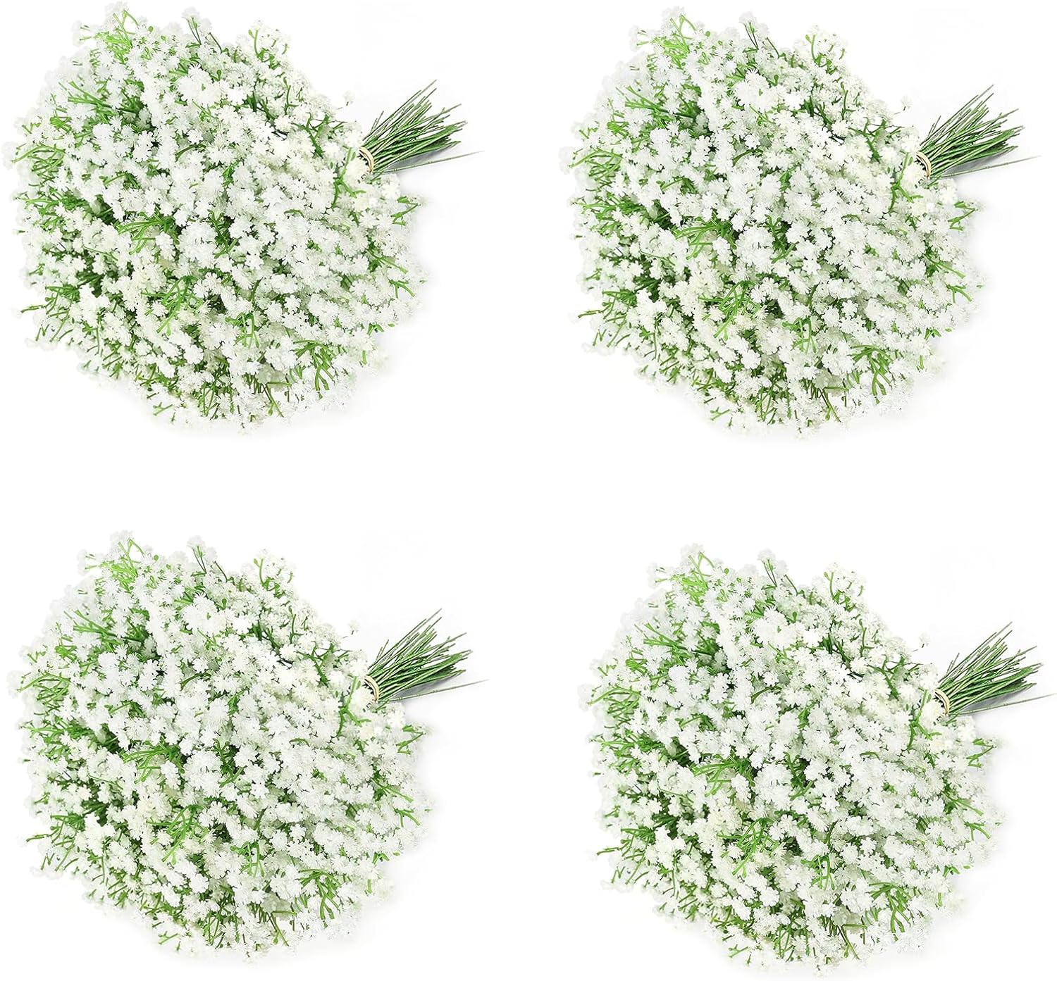 DEEMEI 30 PCS Babys Breath Artificial Flowers Fake Babys Breath Flowers Artificial Bulk White Gypsophila Bouquets Real Touch Faux Flowers for Wedding Floral Arrangement Party Home Decoration