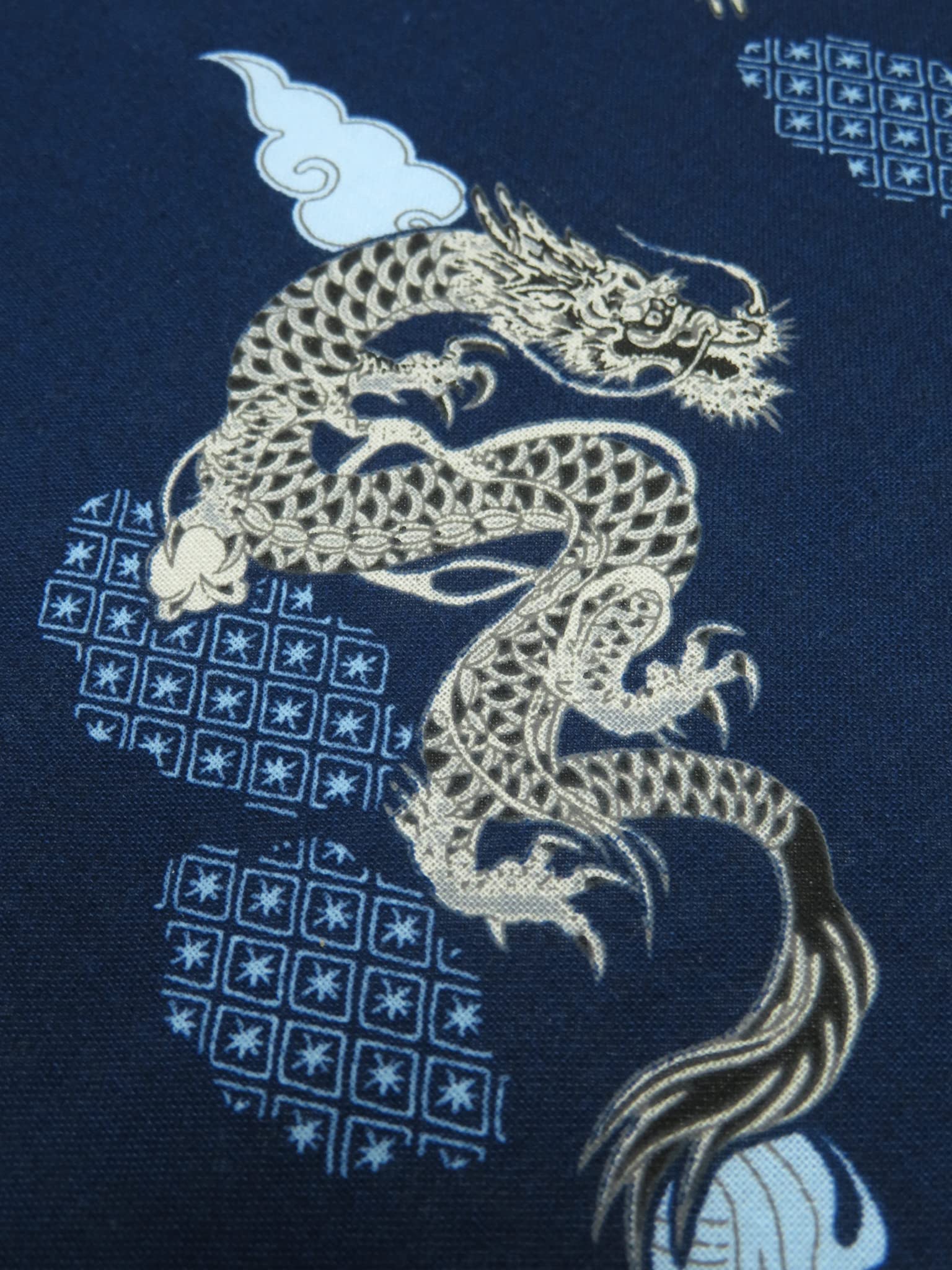 昇り龍 Amazon | 他の色あります 1m単位販売 N-137 竜 ドラゴン 龍 紺色 辰 約