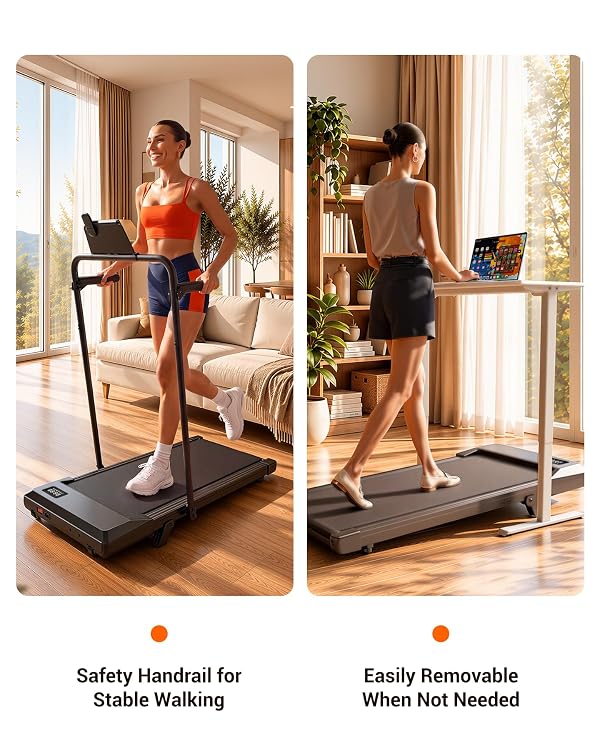 MJWW Walking Pad Treadmill with 5% Incline, 300LB Capacity, Folding Frame, Handlebar, 3.0 HP Quiet Dual Cushion – Ideal for Home Workouts by MJWW - Used condition - Image 9