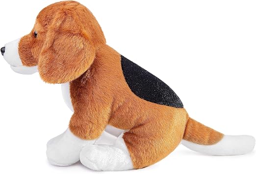 lilizzhoumax Simulation Beagle Dog Plush Toy 30cm/12inch Realistic Stuffed Animal Wild Dog Puppy Cute Funny Soft Home Decoration Birthday Gift for Kids boys girls