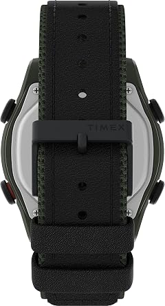 Timex Expedition Rugged Digital Men's 43mm Leather Strap Watch