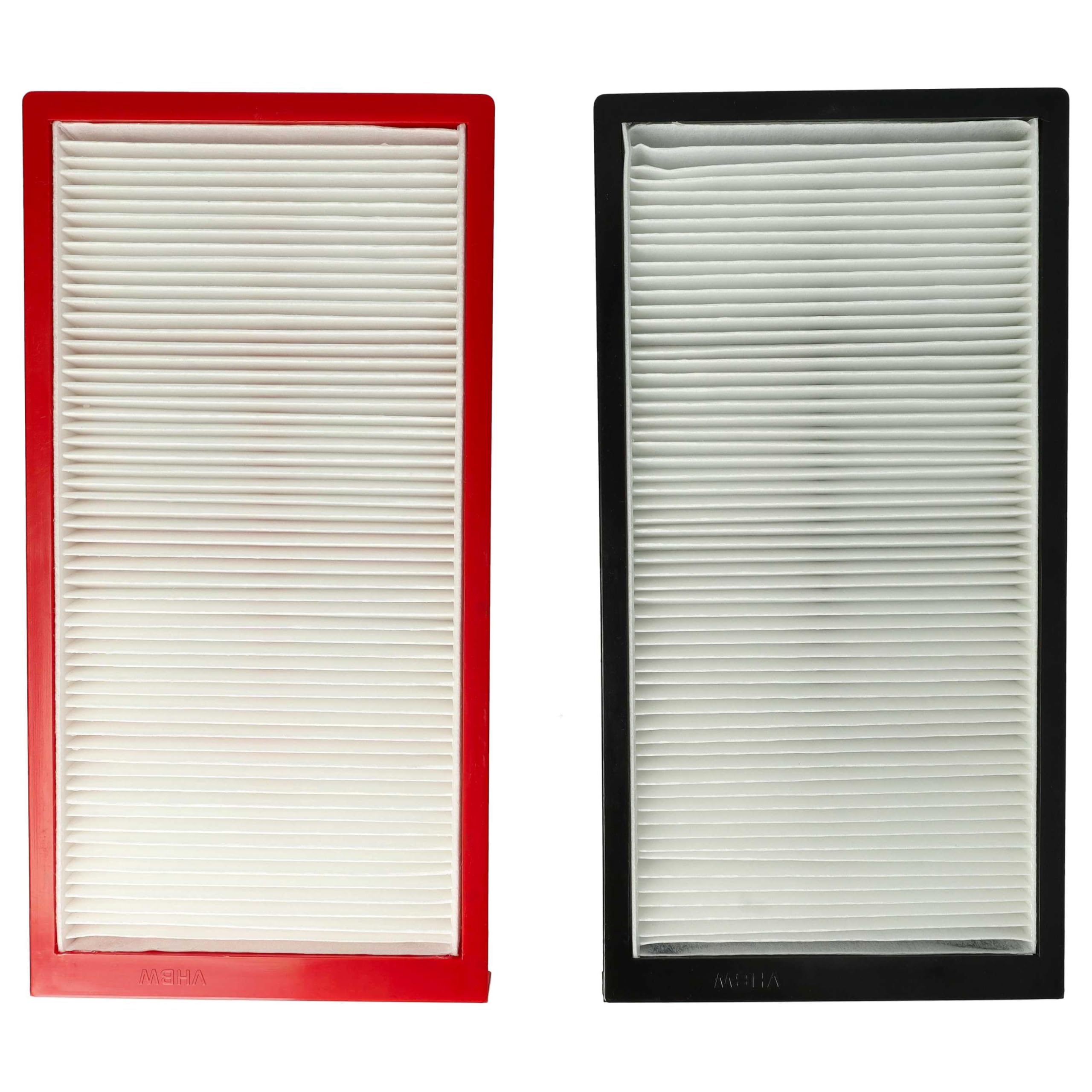 vhbw Lot de filtres compatible avec Zehnder ComfoAir 225, 200 appareil de ventilation - Filtre à air G4 / F7 (2 pcs), Blanc/Rouge/Noir