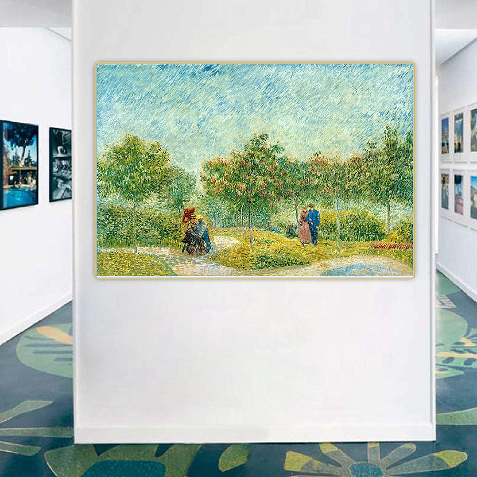 Amazon.co.jp: ヴァン・ゴッホ《求愛のカップルの庭 スクエア・サン