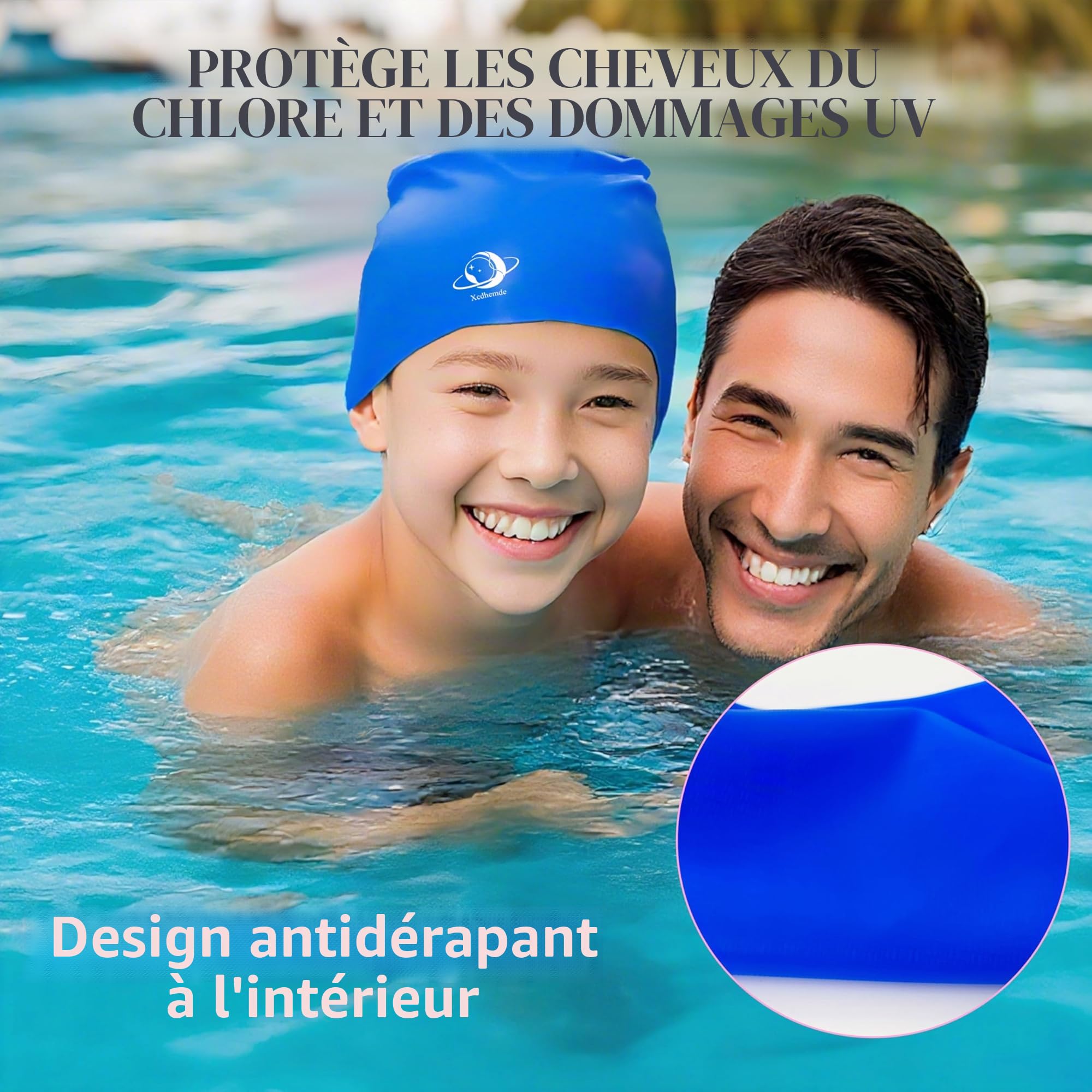 Bonnet de Bain Enfant Silicone Natation Piscine Confortable Souple