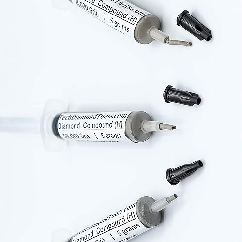 Vista 88 de TechDiamondTools Kit de 3 pasta de pulido compuesto de pulido de diamante fabricado en Estados Unidos 14000 100000 200000 grano para mármol vidrio