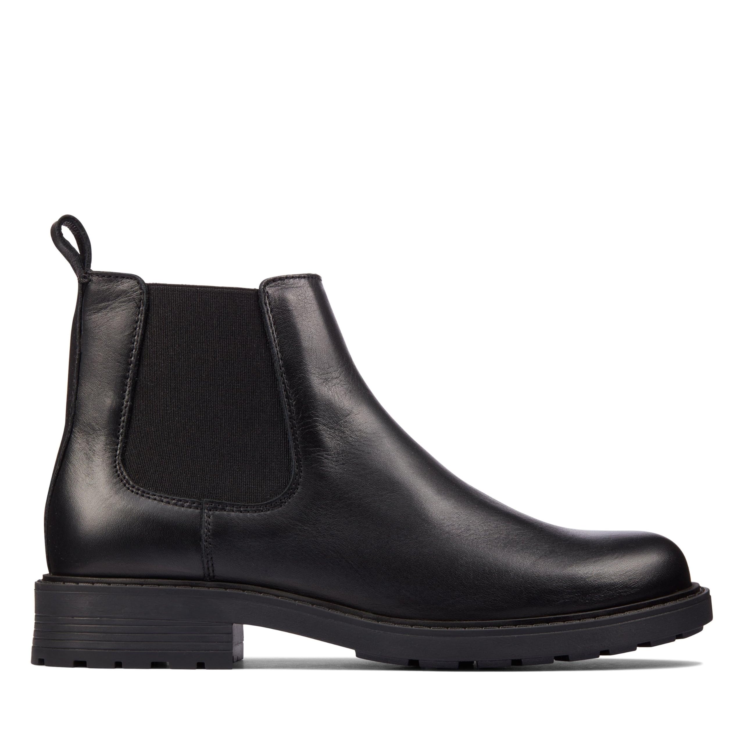 Clarks Women's Orinoco2 Lane Chelsea Boot, Black/White, 41 EU