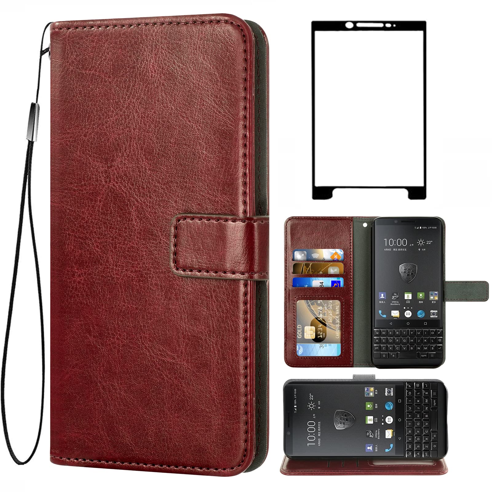 AsuwishPhone Case for BlackBerry KEY2 FMWQB US Brown