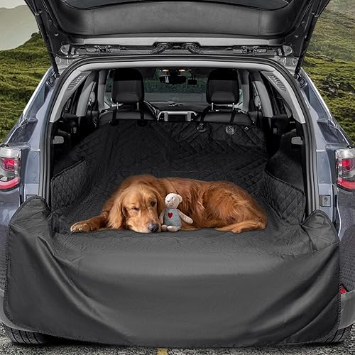 GoHimal Cubierta de carga para SUV cubierta de maletero para perros cubierta de carga para mascotas protector de automóvil color negro ajuste