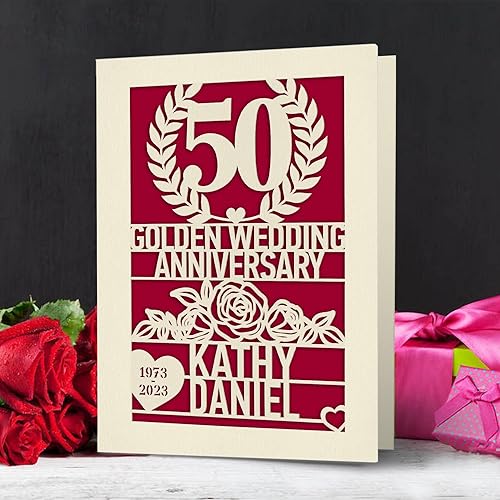 Miniatura 6 de EDSG Tarjeta de aniversario personalizada, regalo para ella, tarjeta de aniversario de boda, regalo de aniversario de boda, tarjeta de feliz