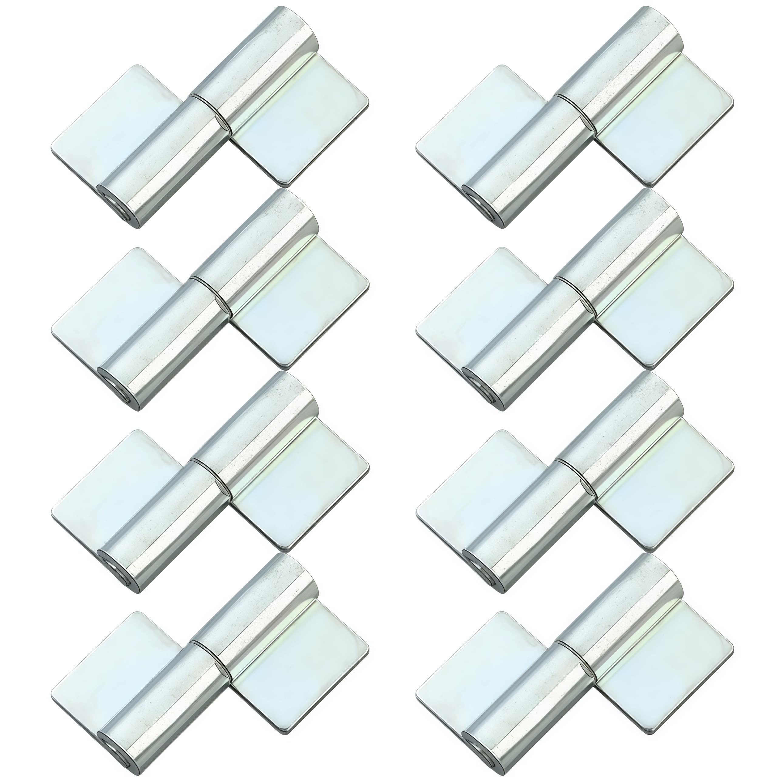 Vbnexyr Regular Hinge 8 Piece Pack Of 360 Degree Folding Detachable Flag Shaped Hinges Suitable For Bathroom Doors Fireproof Wooden Doors And Windows Flag Shaped 48 * 37 * 2.5Mm No Hole On The Left Side