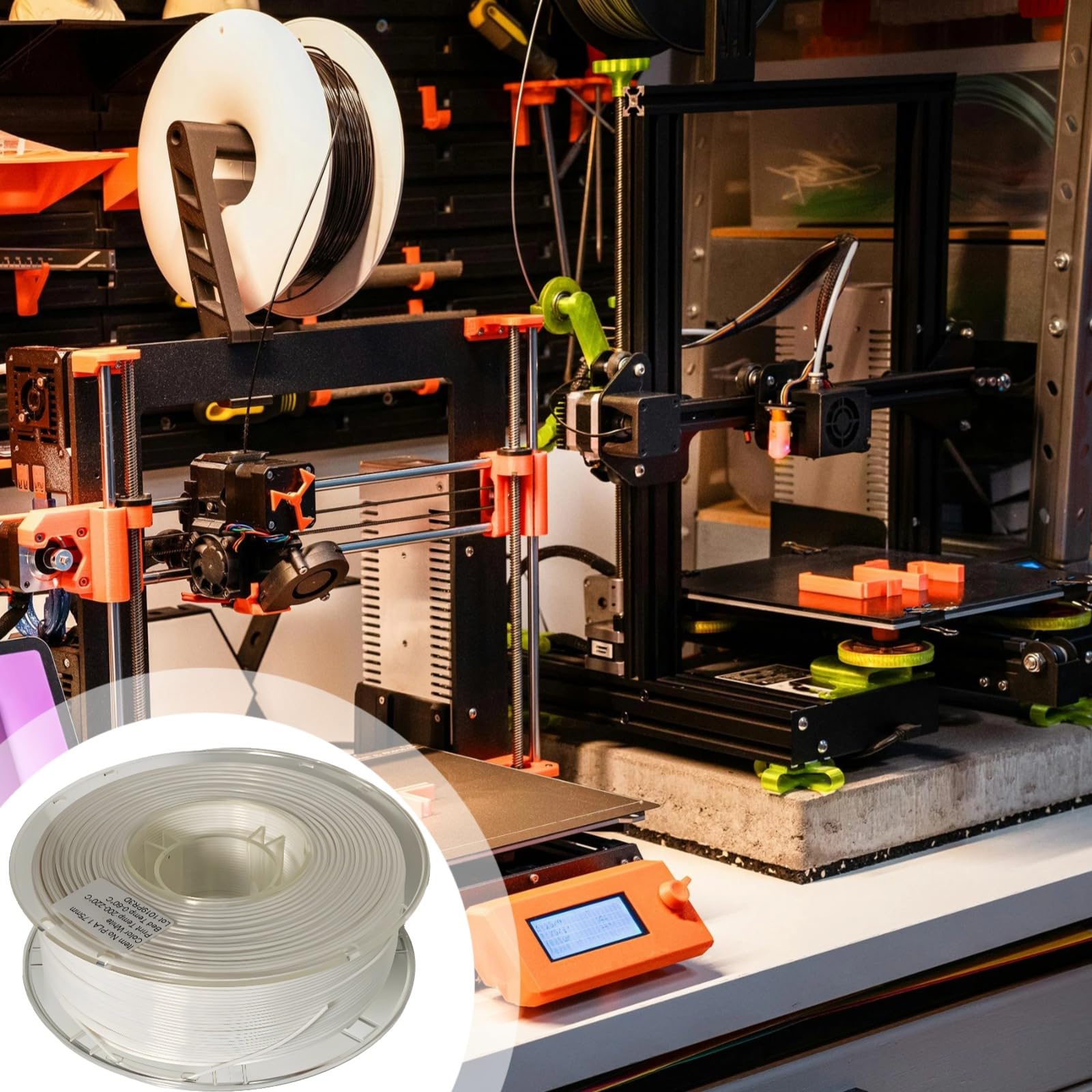 Filamento 3D in PLA per uso alimentare, disponibile in 1,75 mm e 3,0 mm, ad alta precisione per modelli, parti e sculture