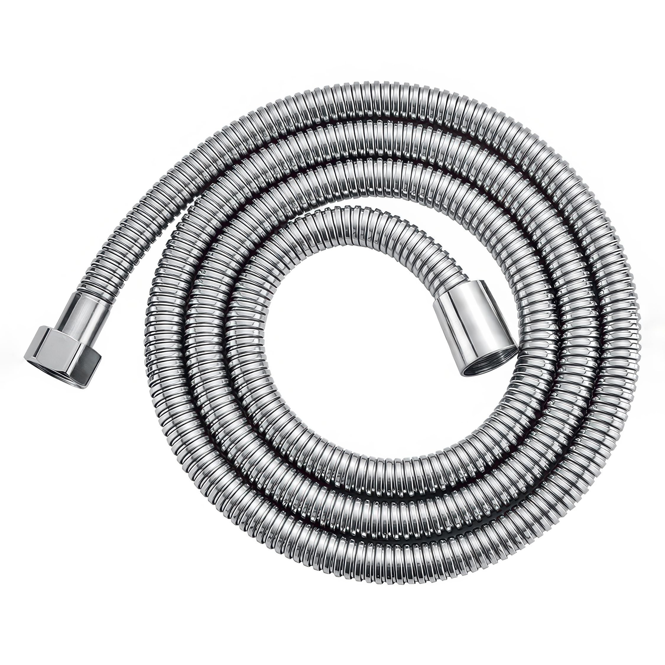 Amazon Basics Stainless Steel Flexible Health Faucet Hose Pipe (1 Meter) | Rust-Proof Chrome Finish | Leak-Resistant Shower Hose for Jet Spray & Hand Shower | Universal Bathroom Connector