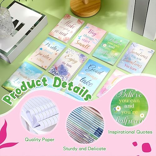 Miniatura 10 de Geelin Bloc de notas inspirador, regalos de agradecimiento, mini cuaderno motivacional, diario de oración de bolsillo pequeño, regalos de escritura