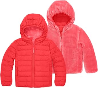 Primary Kids reversible fleece puffer jacket