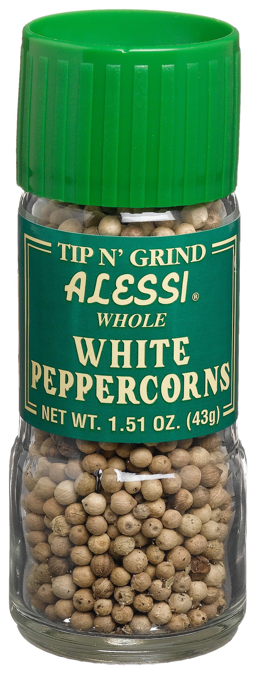 Alessi White Peppercorn, 1.51-Ounce Grinders (Pack of 6)