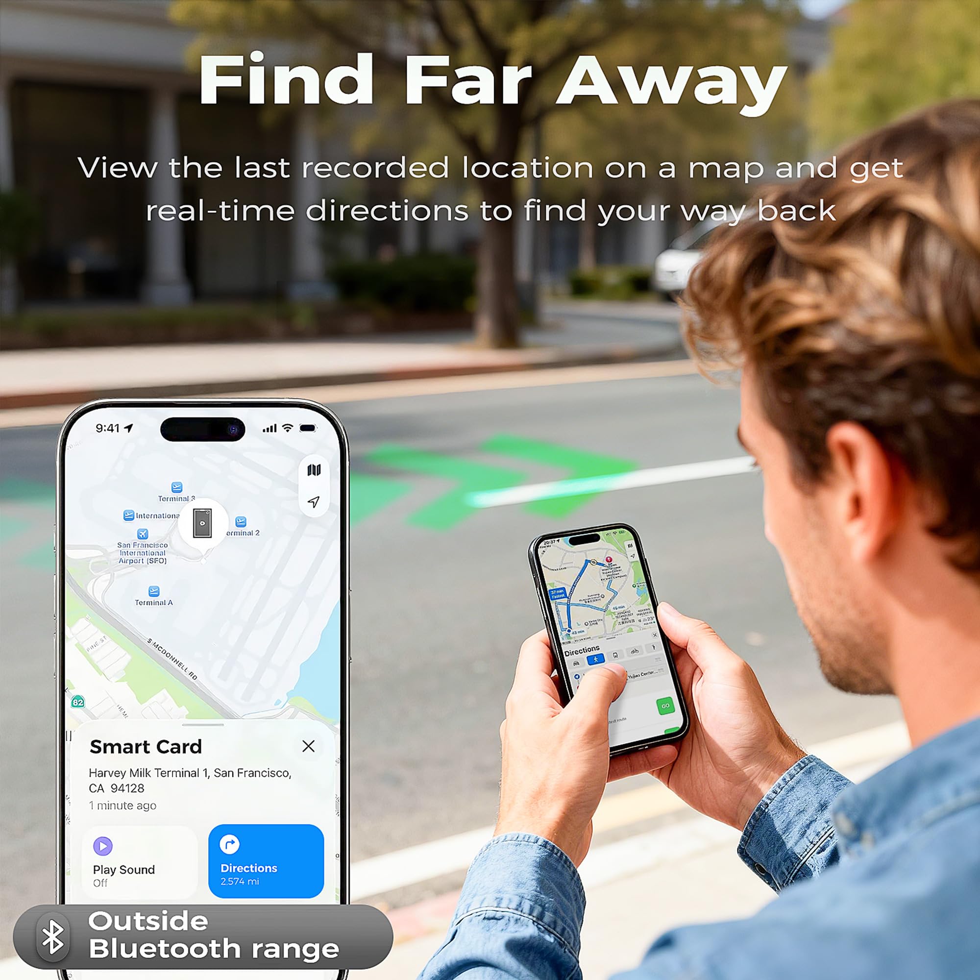 Card Tracker per Apple Find My (solo iOS) – Tracker Bluetooth ultra sottile ricaricabile, impermeabile IP68 e localizzatore di oggetti per chiavi, portafogli, borse, passaporto, etichette per bagagli