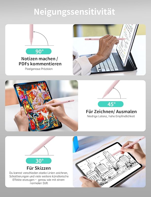 MEKO iPad Toll Gyorstöltéssel - Tenyérérzékelés és Dőlésérzékenység - Kompatibilis iPad Pro 11/12.9, iPad 6-10, Mini 5-6, Air 3-5 Generációk