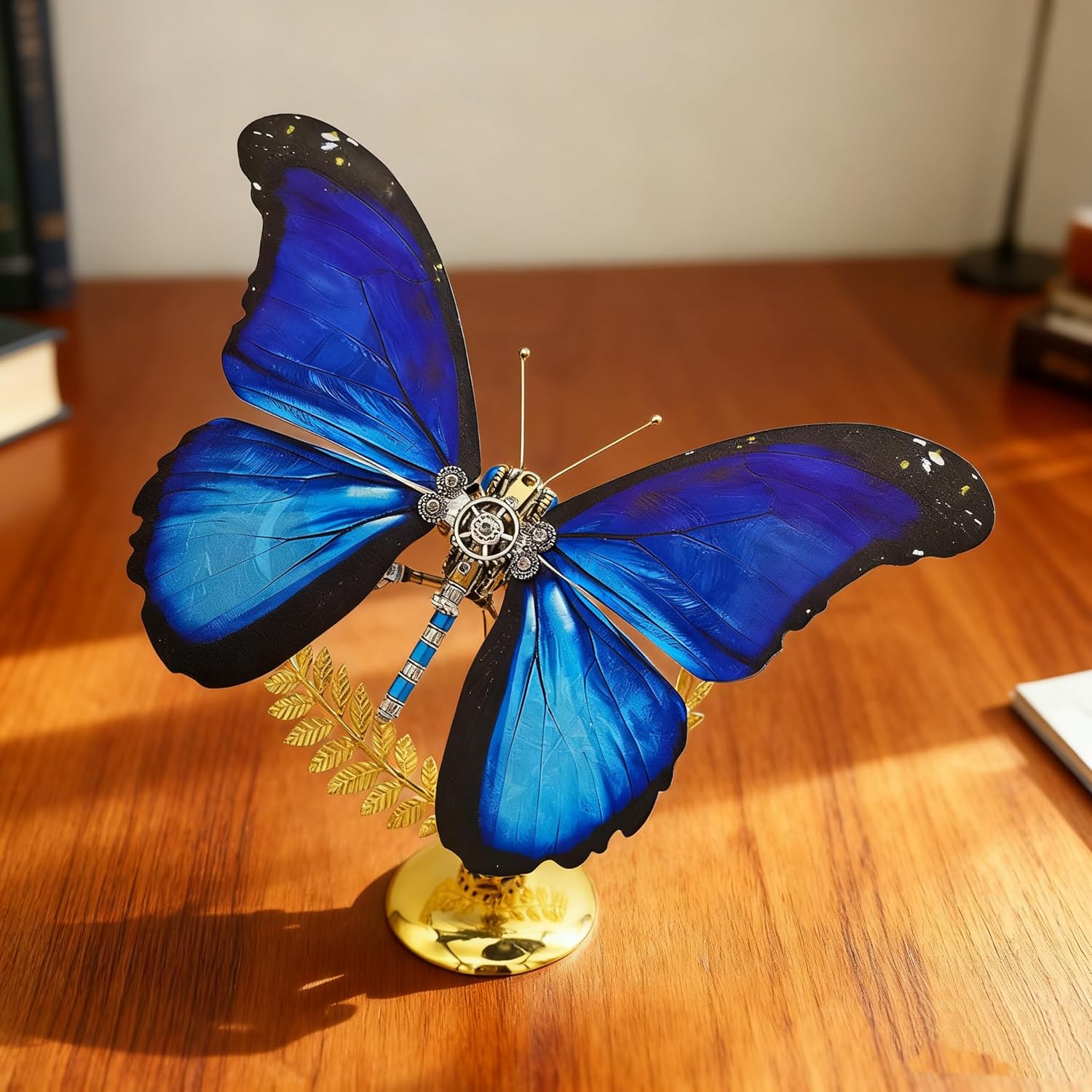 Metal Butterfly Model Kit for Adult Teens to Build 3D Metal Puzzle 100+pcs Assembly Model Kit (Starry Night Butterfly)