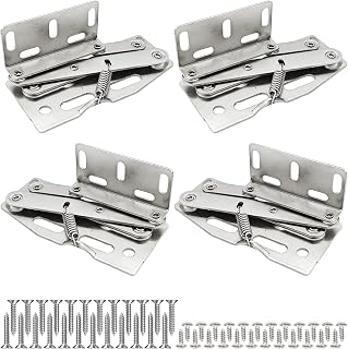 2 Pairs 45Degree Scissor Hinges, Steel Tip Out Tray Hardware with Complete Mounting Kit for Kitchen Sink Front, Bathroom Cabinet, Drawer Organization