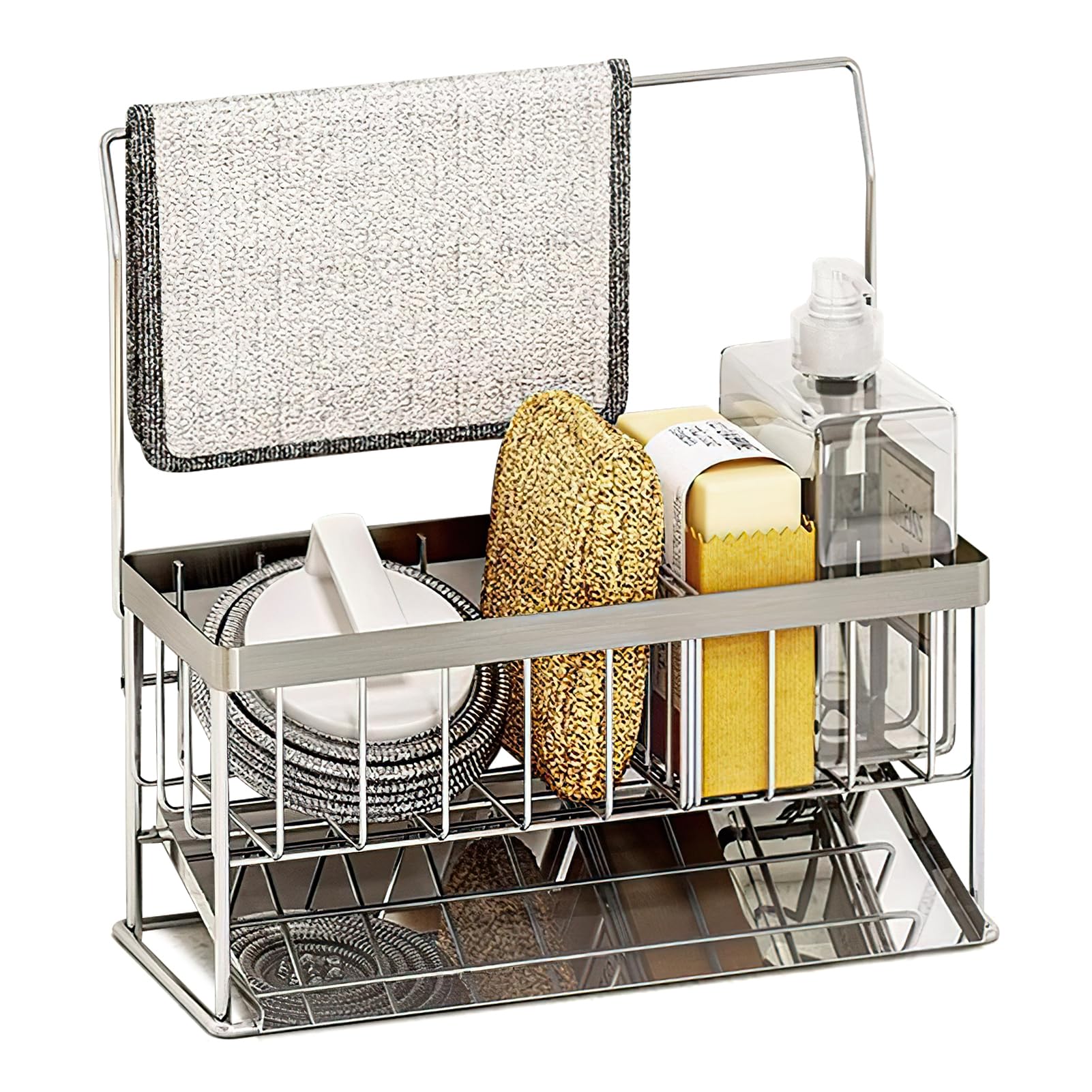 1 Stuk Spoelbaksponshouder Met Zuignappen - Geen Gaten Nodig Keukenspons Opbergdoos Keukenspoelbakrek Opbergrek Voor Keuken En Badkamer Sponshouder Gootsteen Magnetische