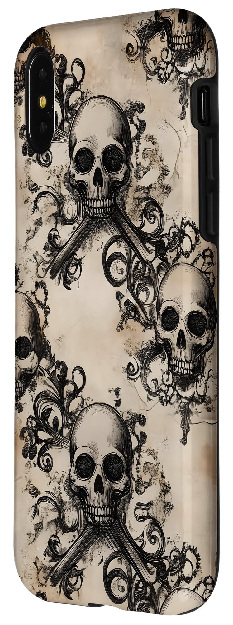 iPhone X/XS Vintage Skull Pattern Gothic Case - Image 2