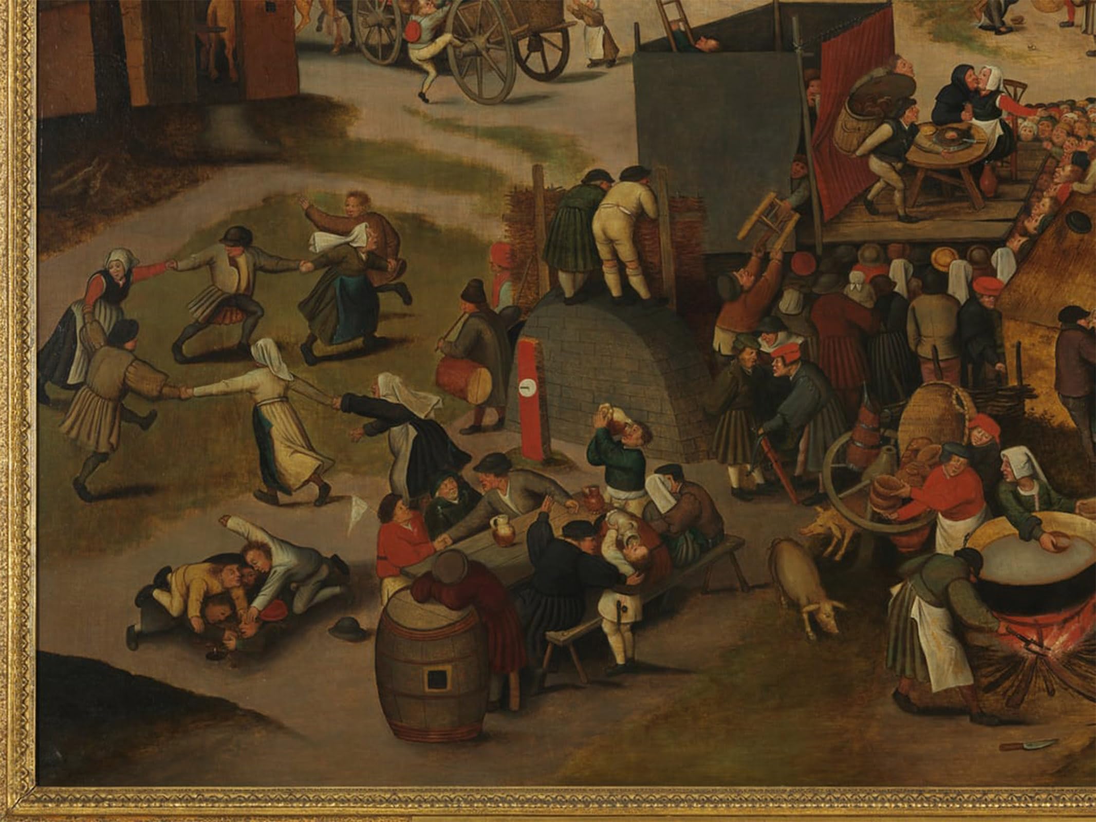 ARTXLXXBN Famous Prints Artwork Pictures Poster Painting Art a Village Festival by Pieter Brueghel the Younger Artwork Landscape Pictures for Home Decor 60x90cm