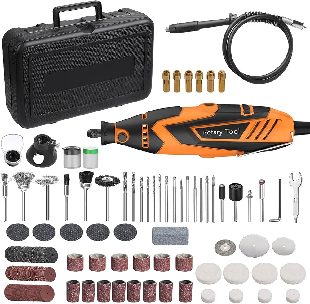 ルーター 工具、210PCS リューター 電働工具キット、6段変速を